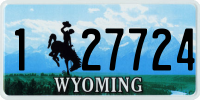 WY license plate 127724