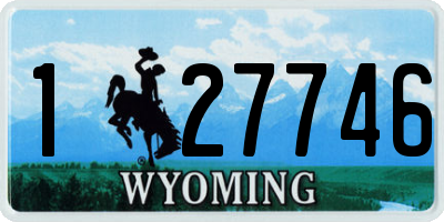 WY license plate 127746