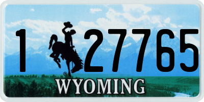 WY license plate 127765