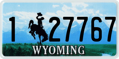 WY license plate 127767