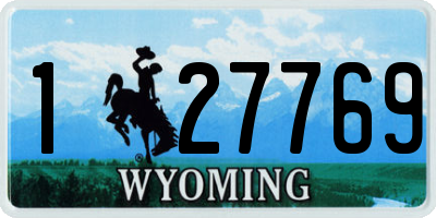 WY license plate 127769
