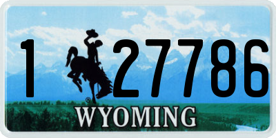 WY license plate 127786