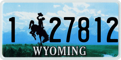 WY license plate 127812