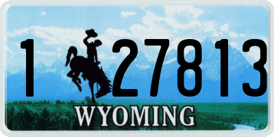 WY license plate 127813