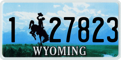WY license plate 127823