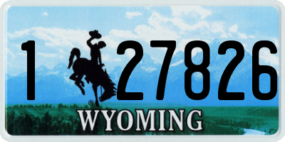 WY license plate 127826