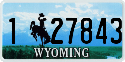 WY license plate 127843
