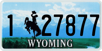 WY license plate 127877