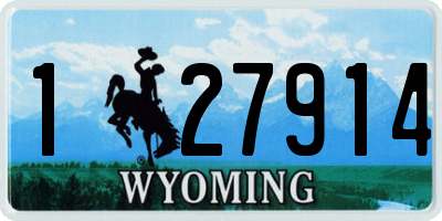 WY license plate 127914