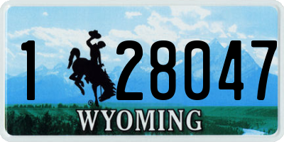 WY license plate 128047