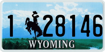 WY license plate 128146
