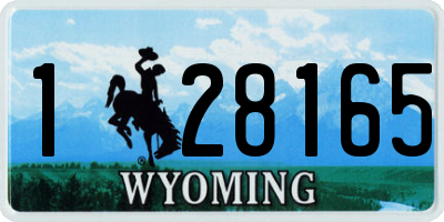 WY license plate 128165