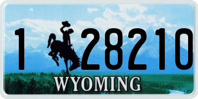 WY license plate 128210