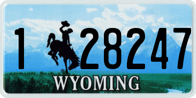 WY license plate 128247