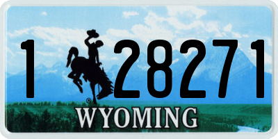 WY license plate 128271