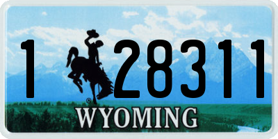 WY license plate 128311
