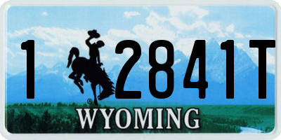 WY license plate 12841T