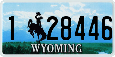 WY license plate 128446