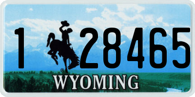 WY license plate 128465