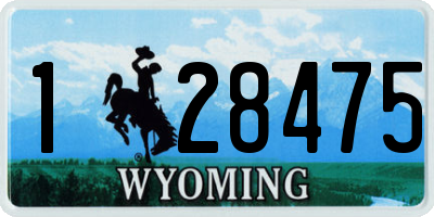 WY license plate 128475
