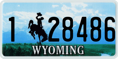 WY license plate 128486