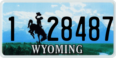 WY license plate 128487