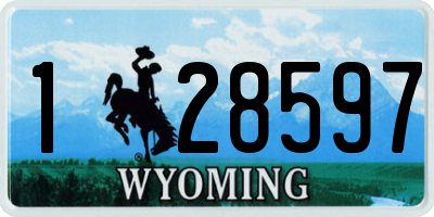 WY license plate 128597