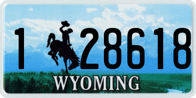 WY license plate 128618