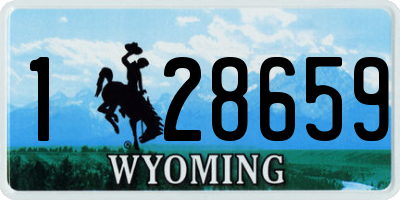 WY license plate 128659