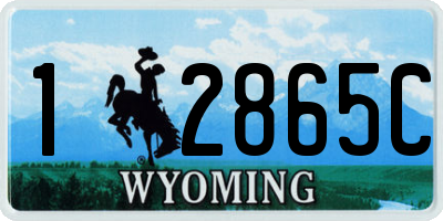 WY license plate 12865C