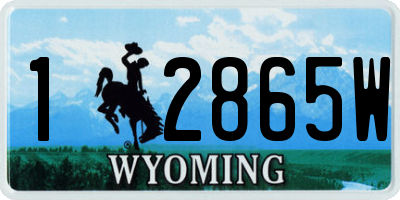 WY license plate 12865W