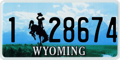 WY license plate 128674