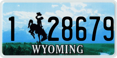 WY license plate 128679