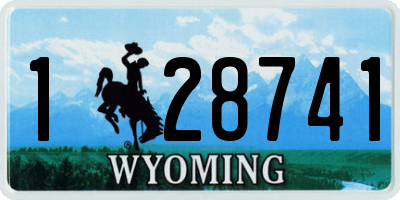 WY license plate 128741