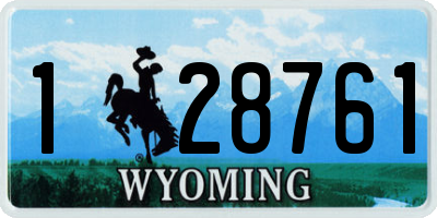 WY license plate 128761