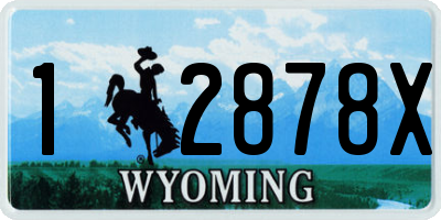 WY license plate 12878X