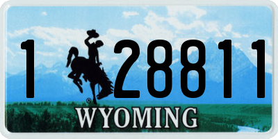 WY license plate 128811
