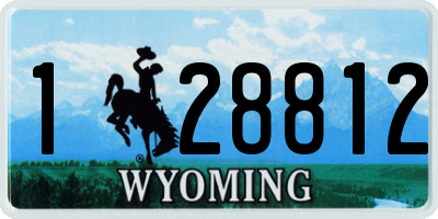 WY license plate 128812