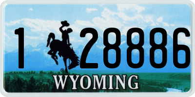 WY license plate 128886