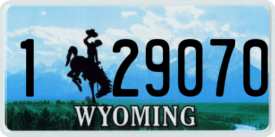 WY license plate 129070