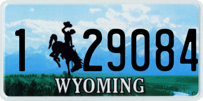 WY license plate 129084