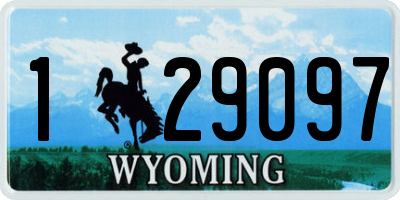 WY license plate 129097