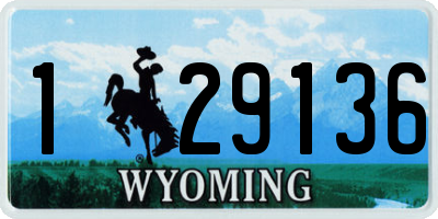 WY license plate 129136