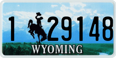 WY license plate 129148