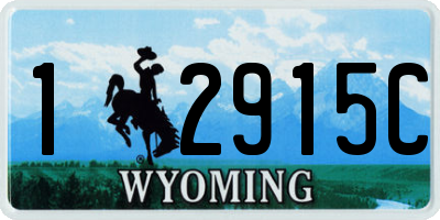 WY license plate 12915C