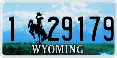 WY license plate 129179