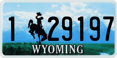 WY license plate 129197