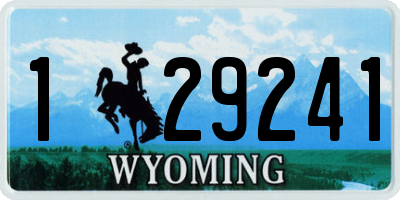 WY license plate 129241