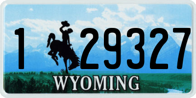 WY license plate 129327