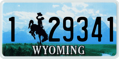 WY license plate 129341